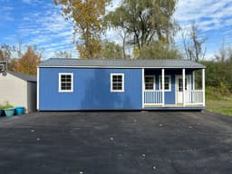 Amish-built casita with LP SmartSide siding at a customer property in Southern Michigan