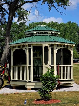 Amish-built gazebo at a customer property in Southern Michigan