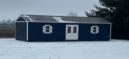 Amish-built klassic garden shed at a customer property in Southern Michigan