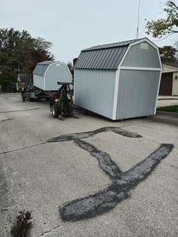 Amish-built lofted barn at a customer property in Southern Michigan