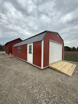 Amish-built lofted garage at a customer property in Southern Michigan