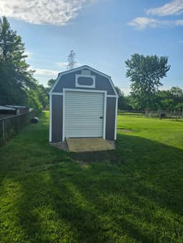 Amish-built lofted garage at a customer property in Southern Michigan