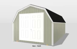 3D model of a barn, 10x20 size.