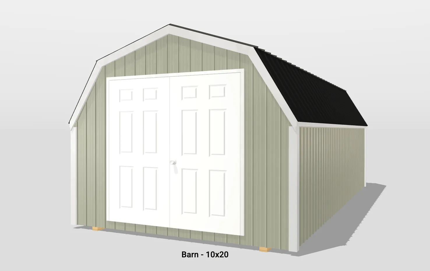 3D model of a barn, 10x20 size.