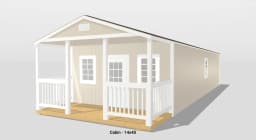 14x40 cabin with porch and windows