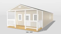 16x40 cabin with front porch