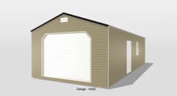 3D render of a 14x32 garage