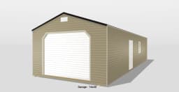 Beige garage building design 14x40 size