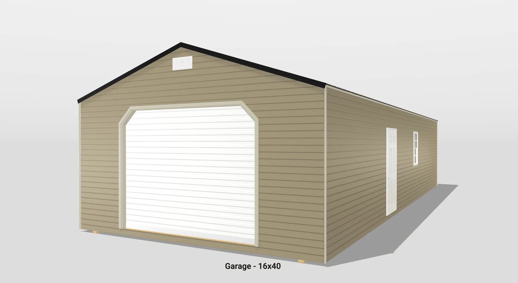 3D rendering of a large garage structure