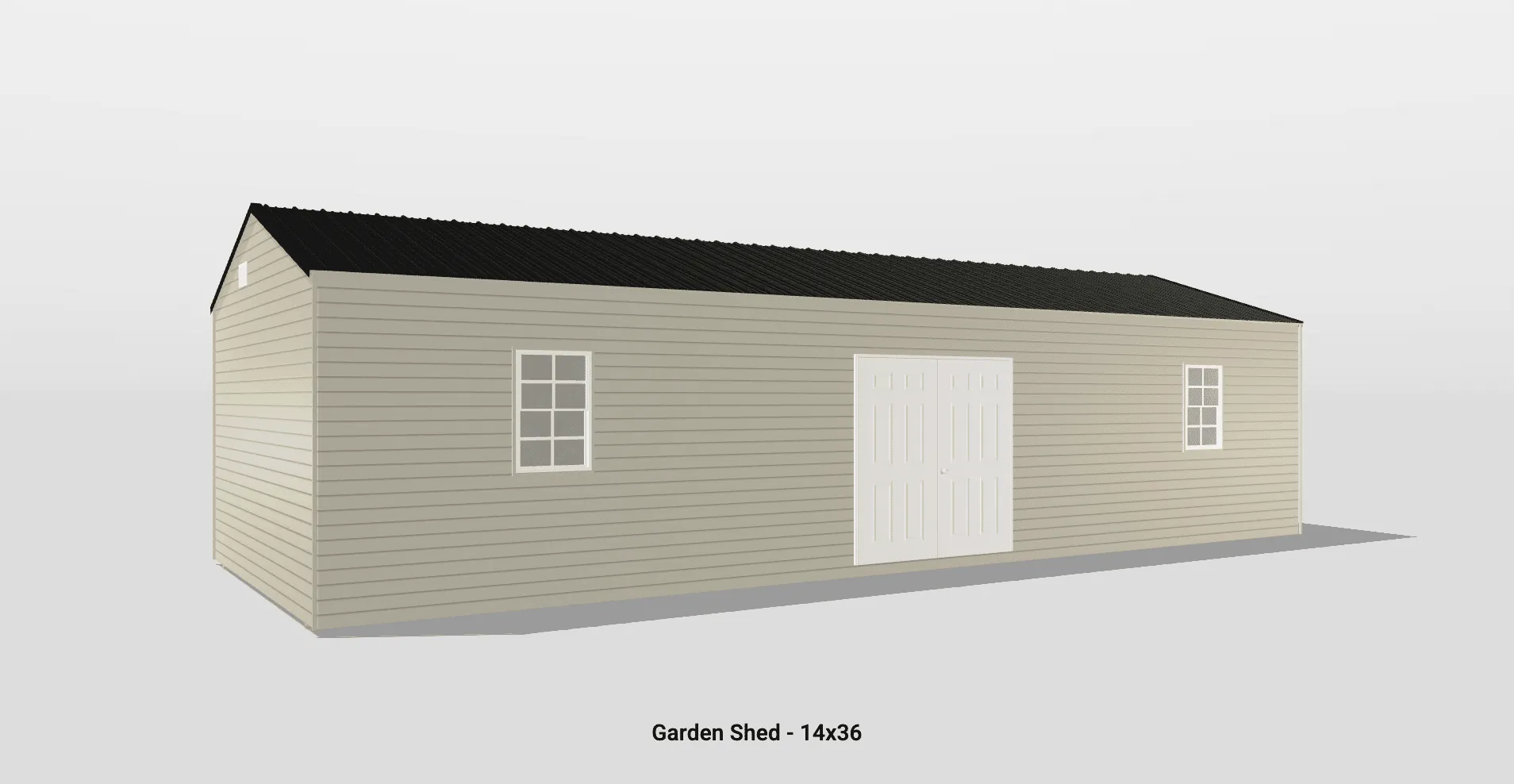 14x36 Vinyl Garden Shed