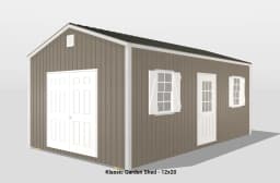 12x20 Klassic garden shed with windows and doors.