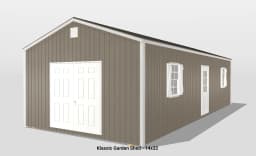 14x32 Klassic garden shed with windows and doors.