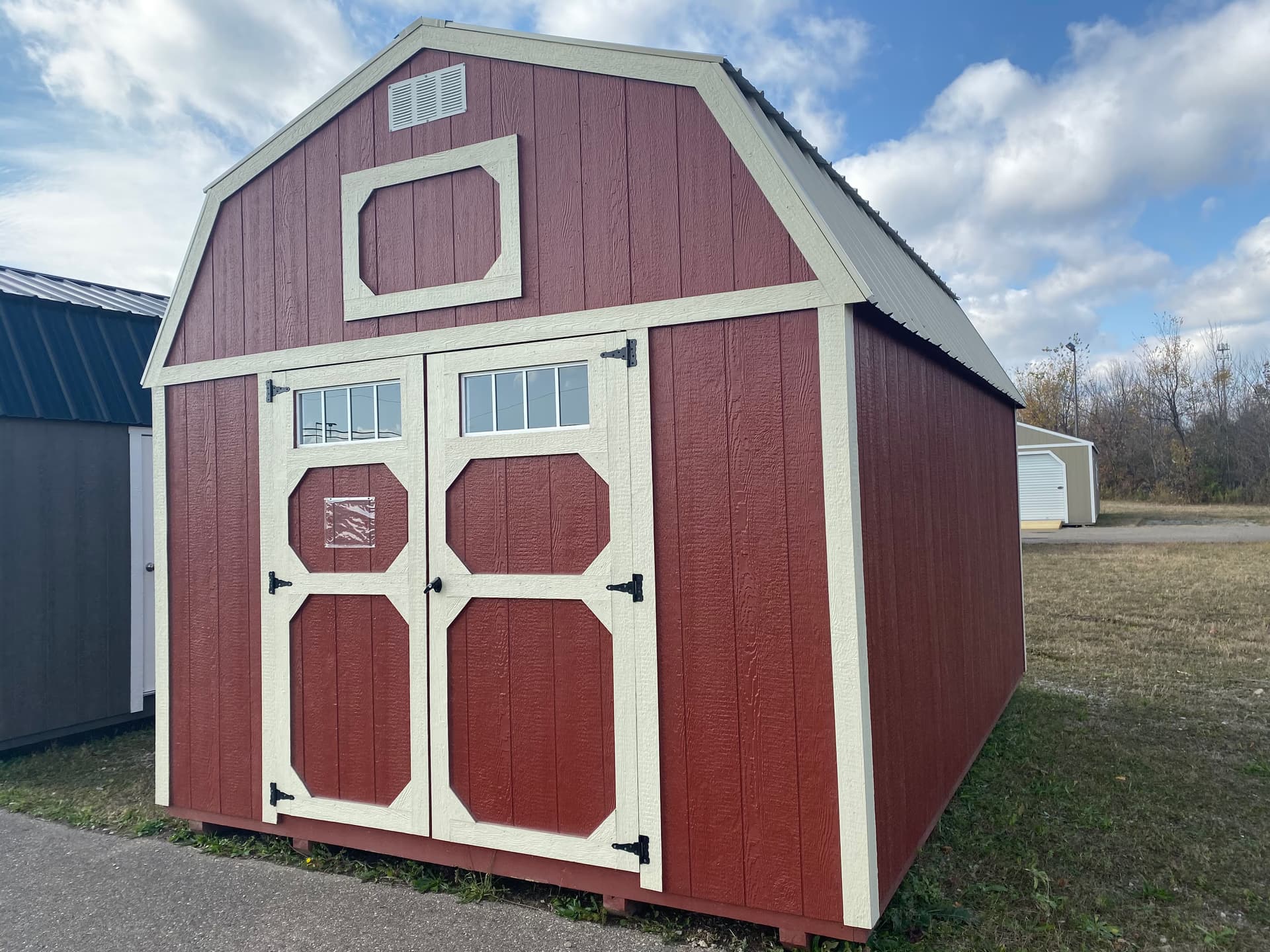 Amish-built lofted barn on display at Carleton, Michigan location