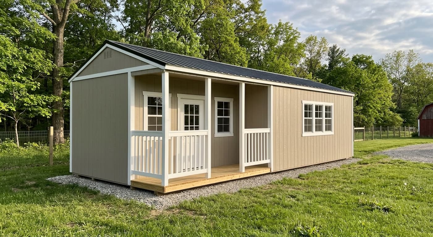 Amish-built casita in LP SmartSide on a Michigan property
