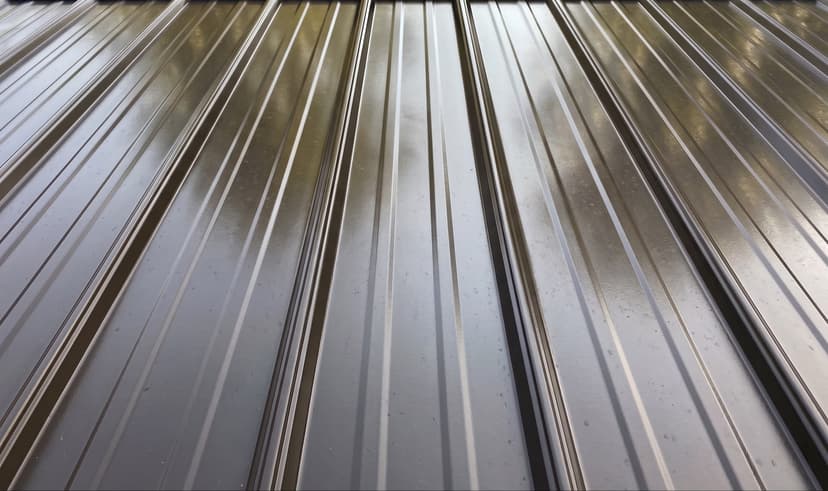 Standing-seam metal roof close-up