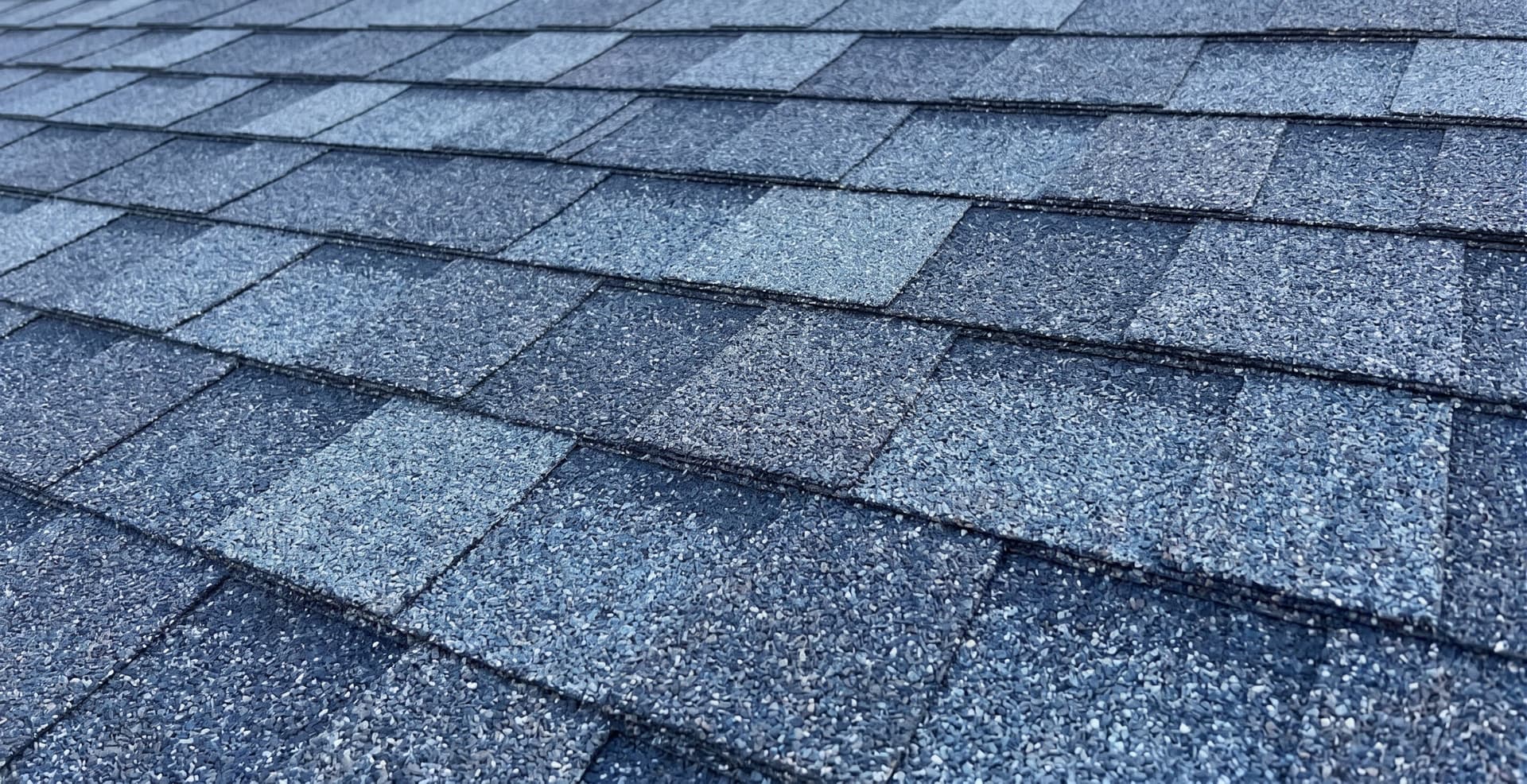 Architectural dimensional shingles close-up
