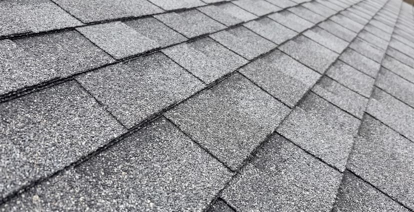 Architectural dimensional shingles close-up