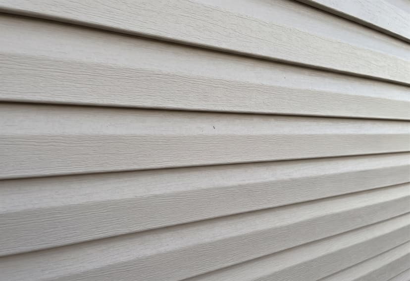 Horizontal vinyl lap siding close-up