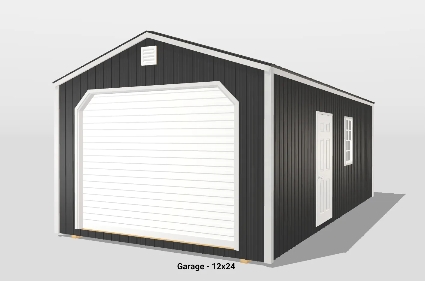 12x24 Metal Garage - Amish Garages