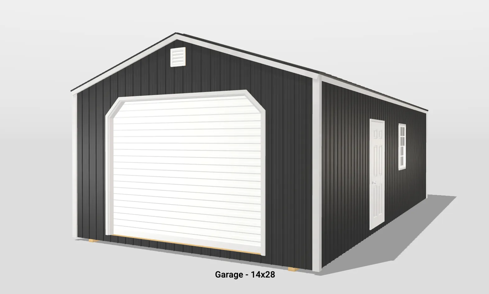 14x28 Metal Garage - Amish Garages
