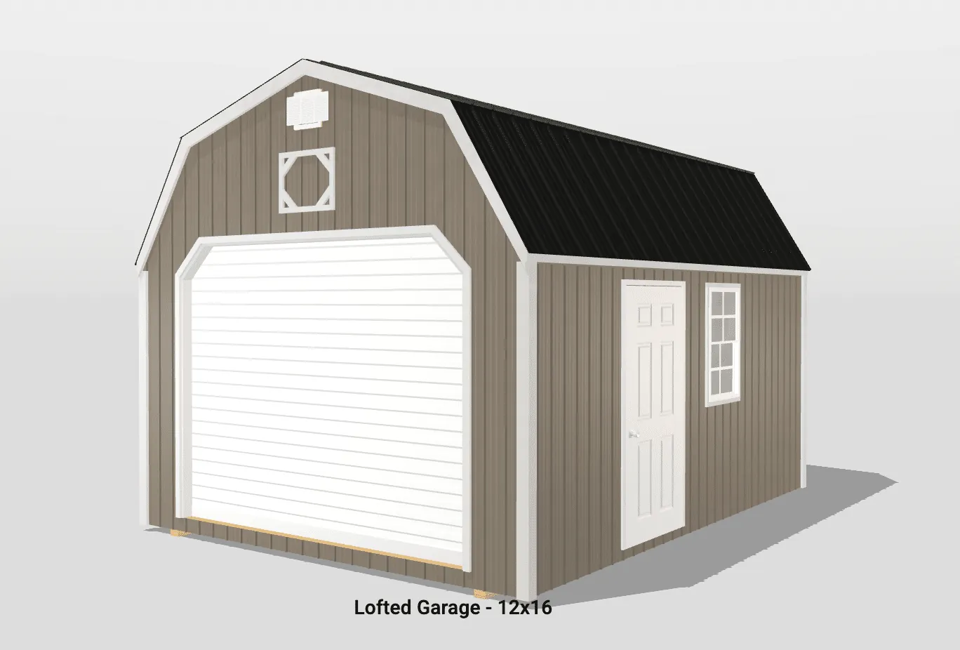 12x28 Lofted Garage - Amish Lofted Garages